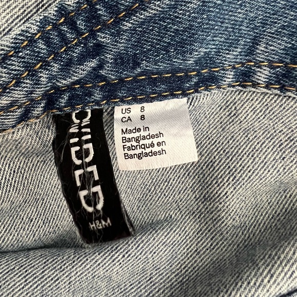 H&M - Denim Distressed Overalls - Picture 4 of 5